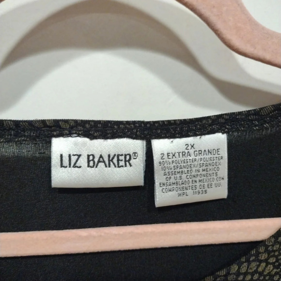 Lot Of 2 Slinky Feel Animal Print Career Casual Tops Sz 2X-Notations Liz Baker - Picture 9 of 11